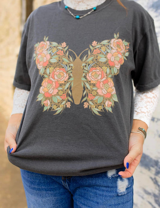 Floral Butterfly Tee